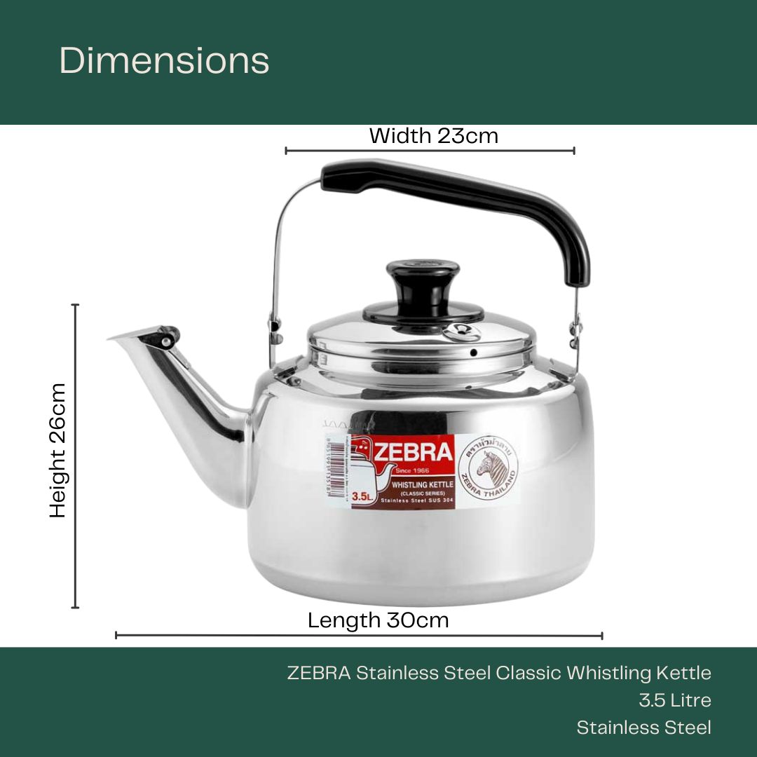 ZEBRA Stainless Steel Classic Whistling Kettle 3.5L