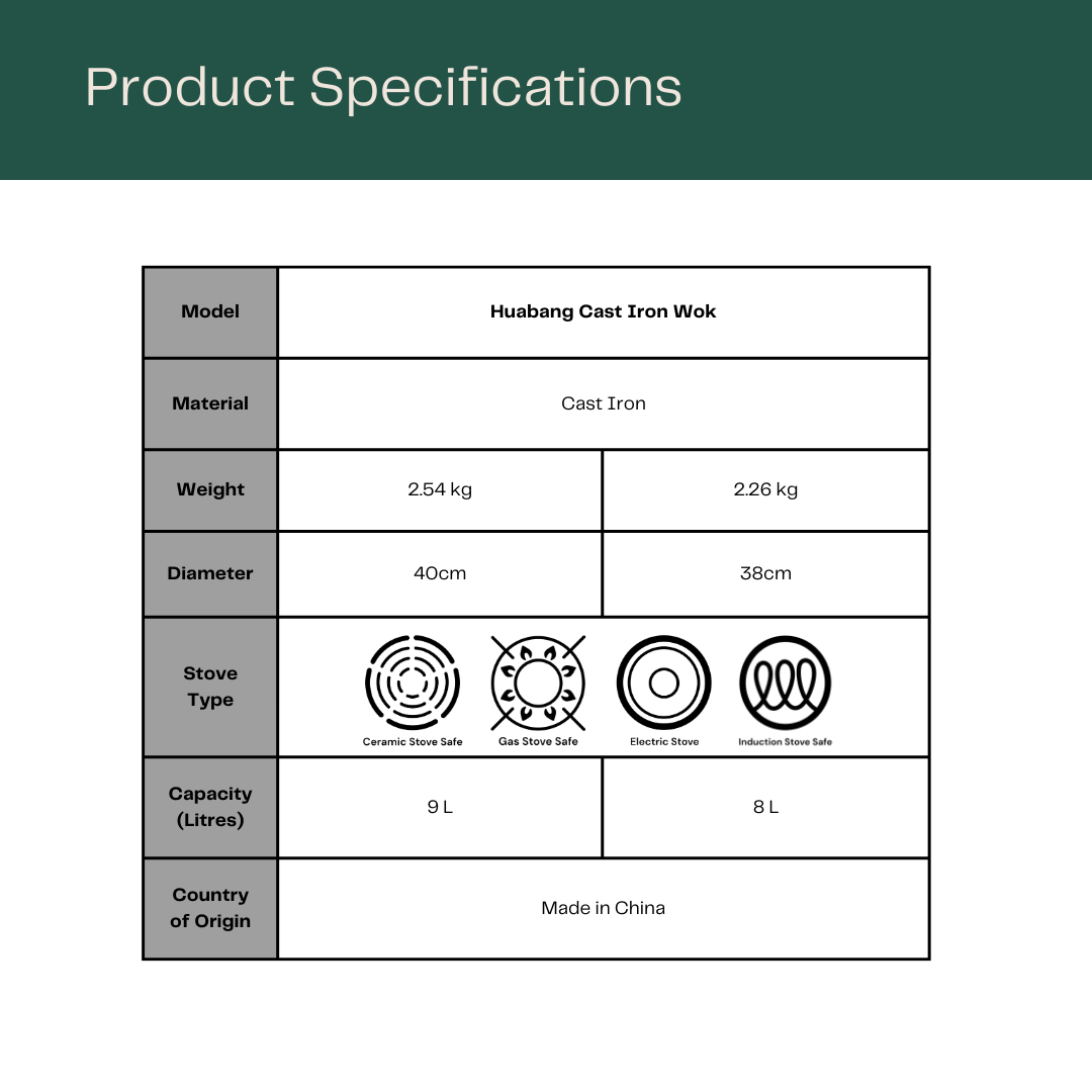 Huabang Cast Iron Wok